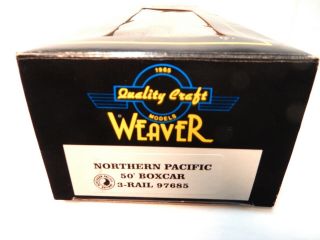 Weaver Quality Craft Northern Pacific 50 ' Boxcar - 3 - Rail - O gauge - 97685 lnwthbox 2