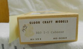 HO 1/87 Gloor Craft Models I - 1 B&O Baltimore Ohio Caboose 322 kit 3
