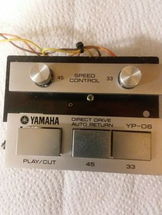 Yamaha Turntable Yp - D6 - Controls