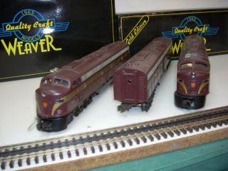 Weaver 3 Rail O Gauge Prr Emd E - 8 A/b/a Locomotive Set