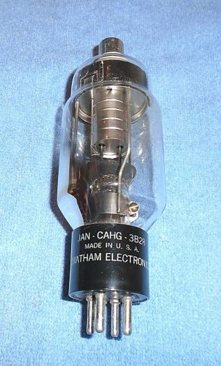 1 Nos Chatham Jan 3b28 Vacuum Tube - Vintage Half - Wave Rectifier - Sub For 866a