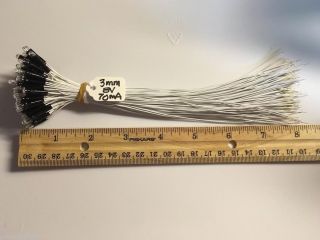 (25) 8v - 3mm - Dial Indicator Wire Lamp - Qrx 6001 - 7001 - 777/7070 - 8080 - 9090 - Db/ Sansui