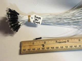 (25) 8V - 3MM - DIAL INDICATOR WIRE LAMP - QRX 6001 - 7001 - 777/7070 - 8080 - 9090 - DB/ Sansui 3