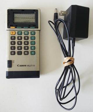 Canon Multi 8 Vintage Calculator Md - 8 Palmtronic Ac Adapter Or Battery