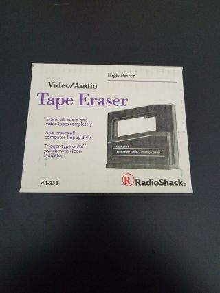 Radio Shack Tape Eraser 44 - 233 High Power Video/audio