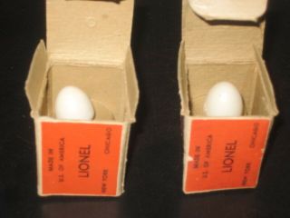 Two Lionel Early Post War 14v Opal Lamps 64 - 15 Box (s)