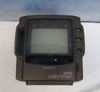 Vintage Sony Mega Watchman Portable Tv/am/fm Radio Fd - 525