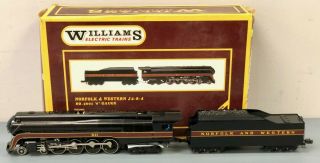 Williams 5601 Brass Norfolk & Western 4 - 8 - 4 J Class Steam Engine And Tender Ln