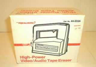 Radio Shack Realistic 44 - 233a High Power Video / Audio Tape Eraser & Box Vintage