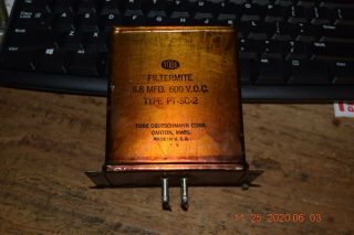 Rare Vintage Tobe Filtermite 8.  8 Mfd 600 Vdc Western Electric Ham Radio