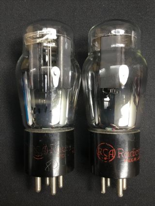 Pair Rca Type 80 Coke Bottle Radio/amp Rectifier Vacuum Tube G.  8969