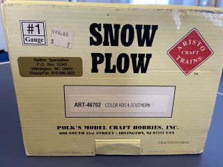 Aristocraft G Scale Snow Plow Colorado & Southern 2