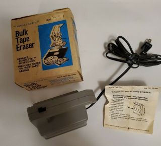 Realistic Magnetic Bulk Tape Eraser Model 44 - 232 Box Instructions
