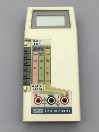 Vintage Fluke 8020a Multimeter w/ Case,  Unit Only - No Leads/ Probes D07 2