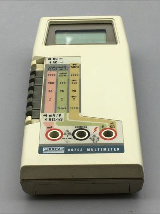 Vintage Fluke 8020a Multimeter w/ Case,  Unit Only - No Leads/ Probes D07 3