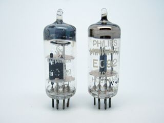 2 X Philips Siemens Ec92 6ab4 Vacuum Audio Valve Triode Preamp Neumann Mic Tubes