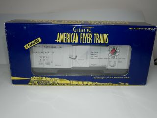 S - Gauge American Flyer Train.  Northern Pacific Reefer.