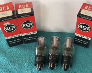 Rca Oc3 Matched Pair,  1,  Nos Nib - Radio,  Amp,  3 Vintage Vacuum Tubes