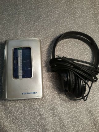 Vintage Toshiba Stereo Cassette Player Kt - S1 W/ Tuner Pack Rp - S2 And Headphones