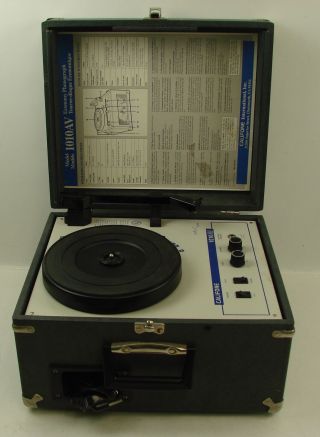 Rare Califone Economy Phonograph Record Player Model 1010av 4 Spd Traklite Arm