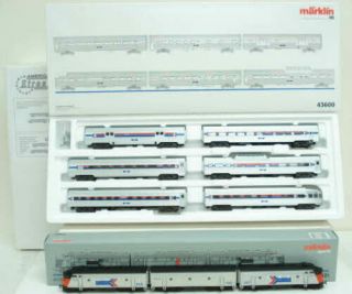 Marklin 26500s Amtrak Streamliner Passenger Train Set Ex/box