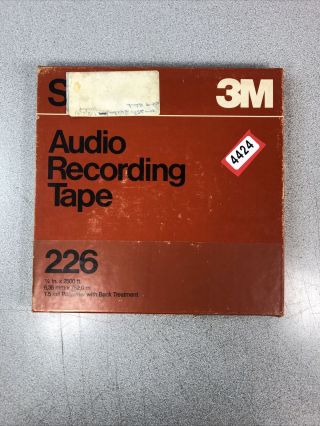 3m Scotch 226 Analog Recording Tape Silver Metal Reel To Reel 2 " X 10.  5 " -
