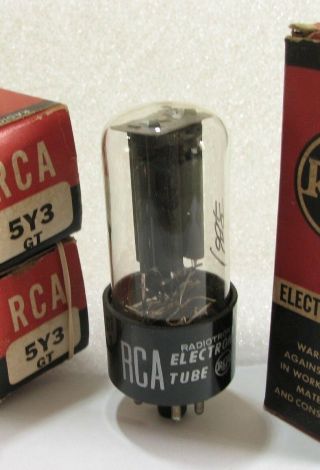 One Rca 5y3gt Rectifier Tube - Hickok Tv7 Tests @ 64/58,  Min:40/40 (p 1/p 2)