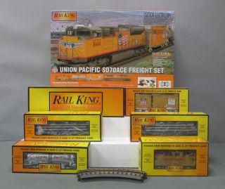 Mth 30 - 4194 - 1 O Union Pacific Sd70ace Diesel Deluxe Freight Train Set W/ps 2.  0