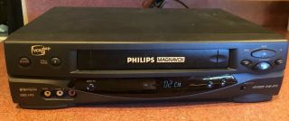 Philips Magnavox 4 Head Hifi Stereo Vcr Vhs Hq Vcr Player Vrz360.