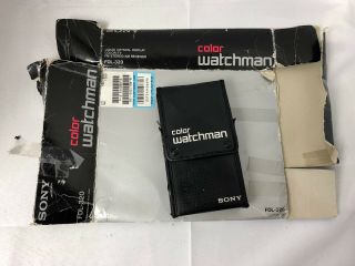 sony watchman color fdl - 320 only with leather case box 2