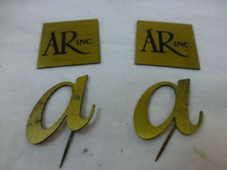Pairs For Acoustic Research Speaker Emblems - Letter A & Ar Logo For Ar 2a 2ax