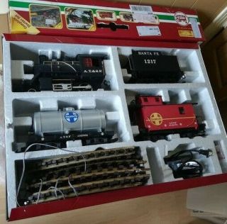 G Scale Train Set Lgb Engine,  Tender,  2 Wagons And Circle Of Track,