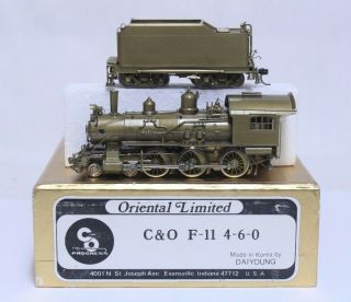 Ho Scale Oriental Limited Brass F - 11 Chesapeake & Ohio 4 - 6 - 0 W/ Box Unpainted