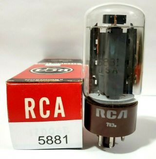 1 Rca 5881 / 6l6 Brown Base Vacuum Tube Nos On Calibrated Tv - 7 100,