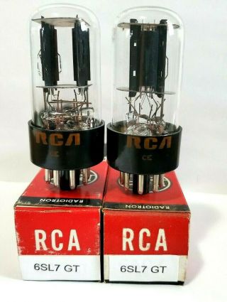 2 Date Matching Rca 6sl7 Gt Vacuum Tubes Nos On Calibrated Hickok