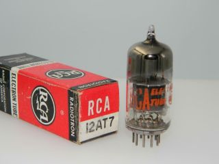 Strong 1958 Rca 12at7 Nos Nib Black Plts Copper Gr Square Get Serious Tubes M549