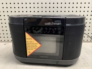 Sony Watchman B&W TV FM AM Radio Stereo Cassette Player Model No.  FD - 555 Boombox 2