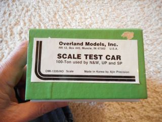 Ho Scale Brass Overland Models Scale Test Car By N&w,  Up And Sp