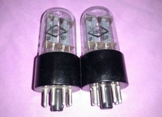 6n8s Matched Pair 6sn7 1578 Foton Tubes Made In Ussr In 1967