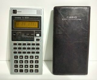 Vintage Casio Fx - 8000 Scientific Calculator W/ Case