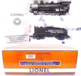 Lionel O Up Union Pacific 2 - 8 - 0 Consolidation Steam Locomotive & Tender 6 - 28039