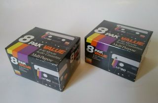 Vintage Set Of 2 Gemini 8 Pack Blank Audio Cassette Tapes (16 Total) 90min.  1992