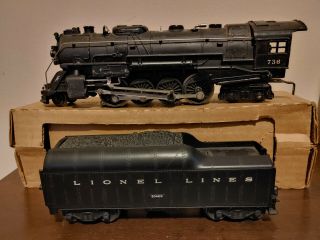 Lionel Lines Berkshire Type 2 - 8 - 4 - Locomotive No.  736 With Whistle Tender 2046w