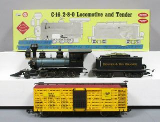 Aristo - Craft 80202 G D&rgw C - 16 2 - 8 - 0 Steam Loco & Tender With Sound And Battery