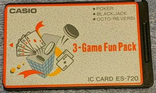 Casio - Ic Card Es - 720,  3 Game Fun Pack Poker,  Blackjack & Octo - Reversi