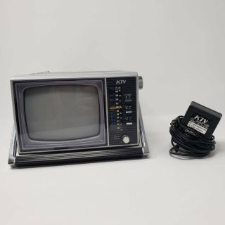 Vintage Ktv 5 " Black And White Tv Radio Ac/dc Model Kt526 1985