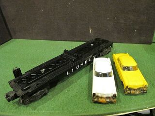 Pw Lionel 6424 Twin Auto Flatcar W/orig Automobiles Cars Have Marbled Bumpers?