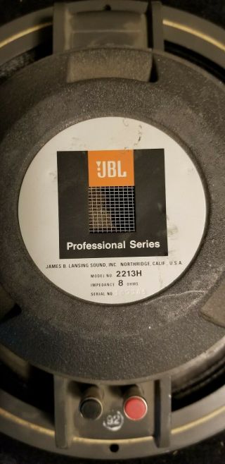 Jbl 2213 H 12 " Speaker Needs Reconing