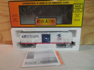 Mth Rail King Train Operating Usps United States Postal Service Box Car 30 - 79017