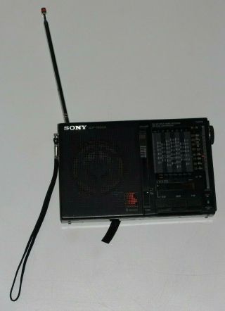 Parts Only Vintage Sony Icf - 7600a Portable 9 Band Receiver Radio (am/fm/mw/sw)